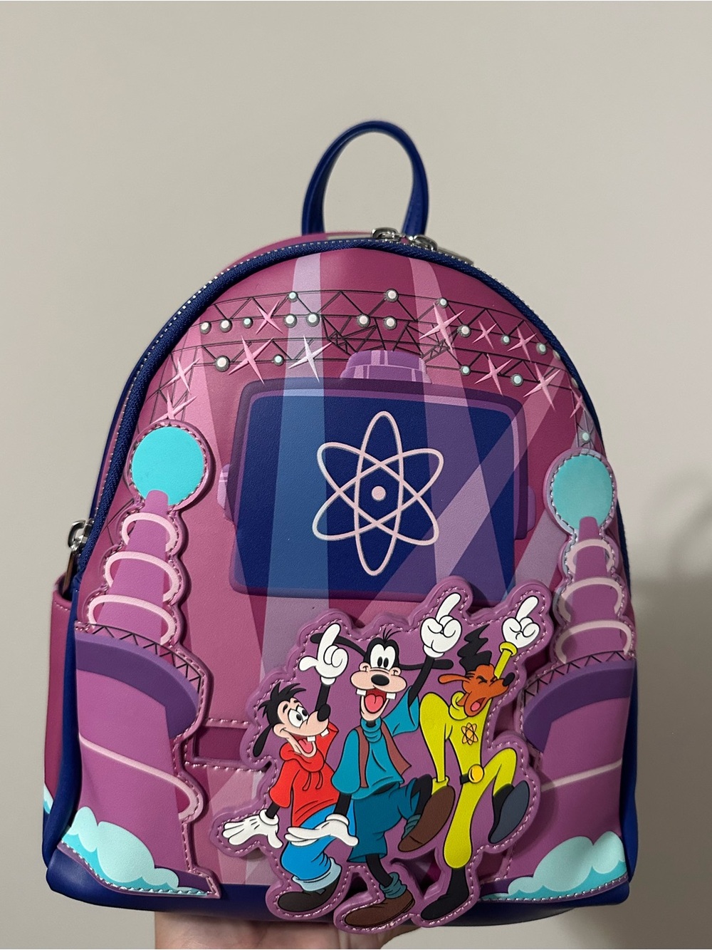 Loungefly Pink & Purple Goofy and Friends Mini Backpack